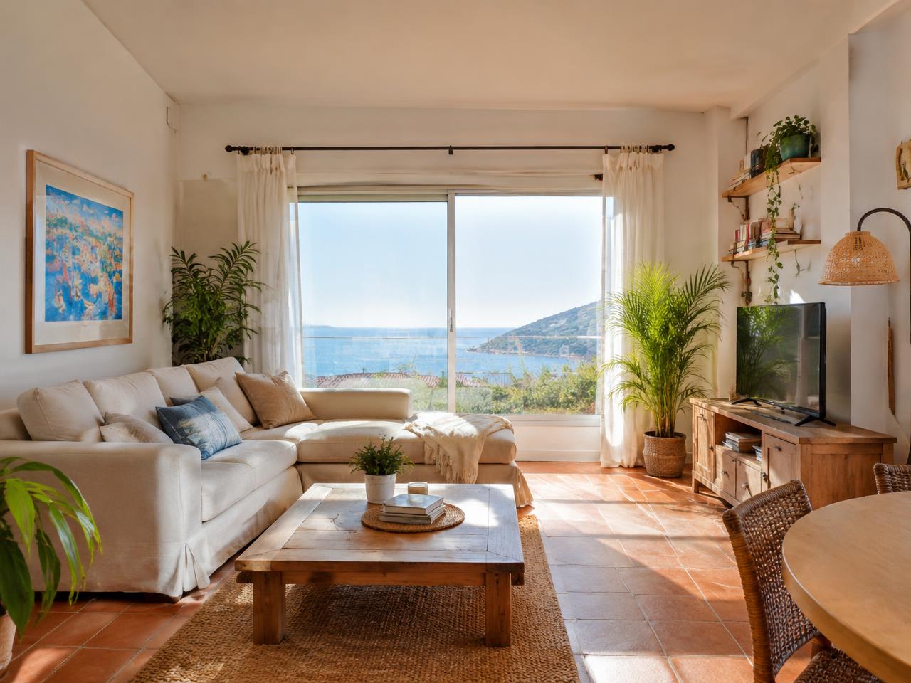 Helles Ferienapartment mit Meerblick